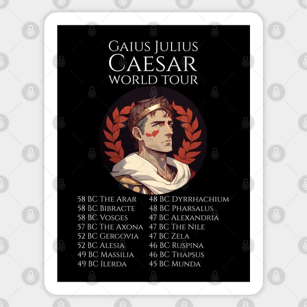 Julius Caesar World Tour - Ancient Rome - Anime Manga Sticker by Styr Designs